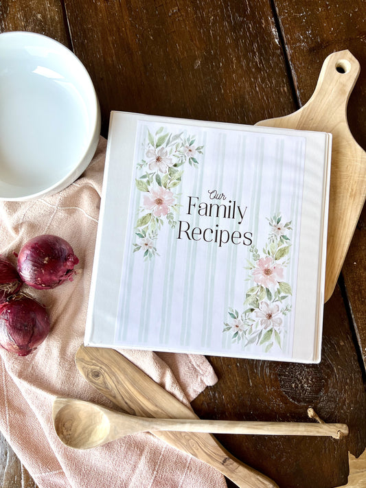 Family Recipe Binder Organizer