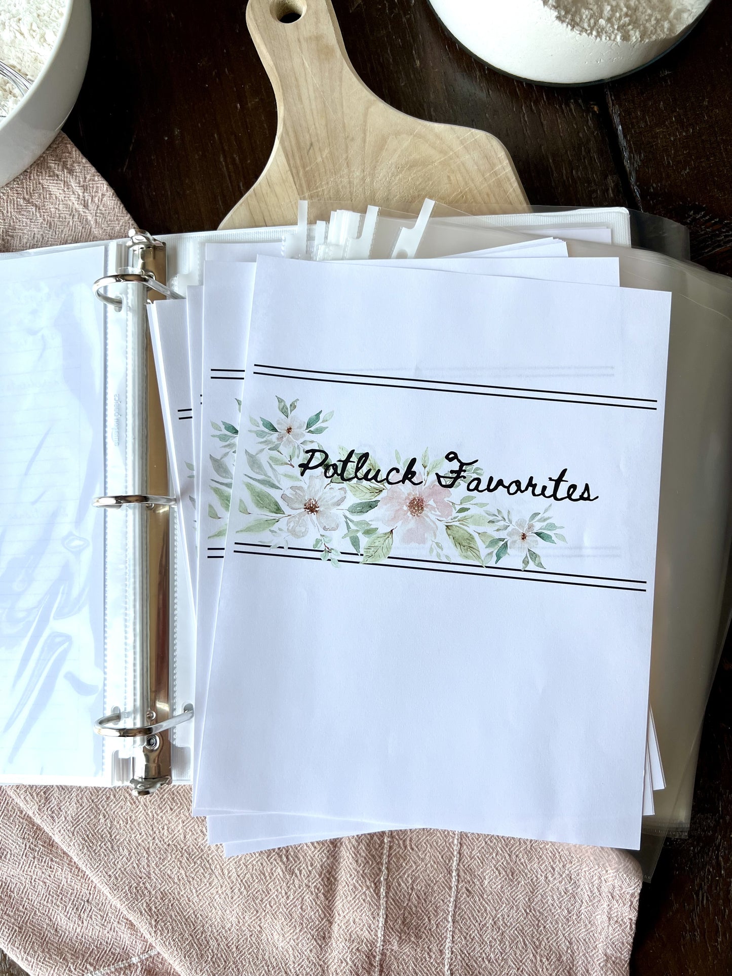 Family Recipe Binder Organizer